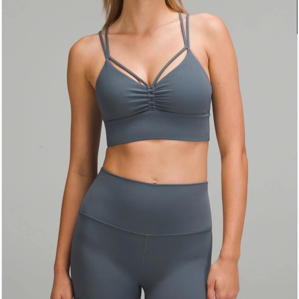 Lululemon Nulu Strappy Yoga Bra | Size 10 | Oil Blue